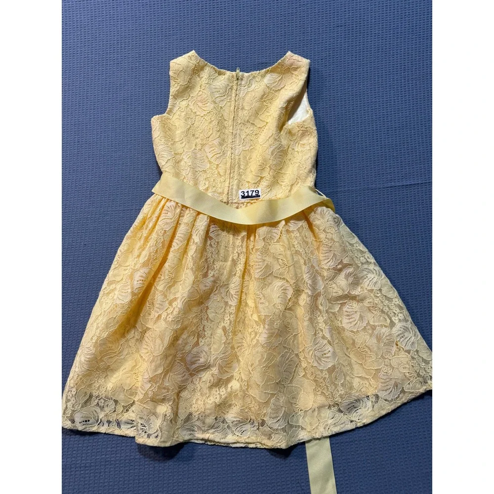 The Children's Place Lace Dress Girls 8 Butter Yellow